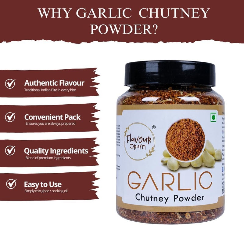 Flavour Drum Garlic Chutney Powder, 7 oz (200 g) | Healthy and Fresh - Image 3